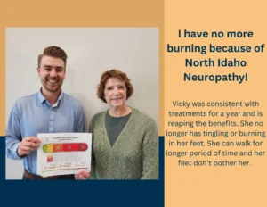 Vicky sharing her patient testimony about improving her neuropathy.
