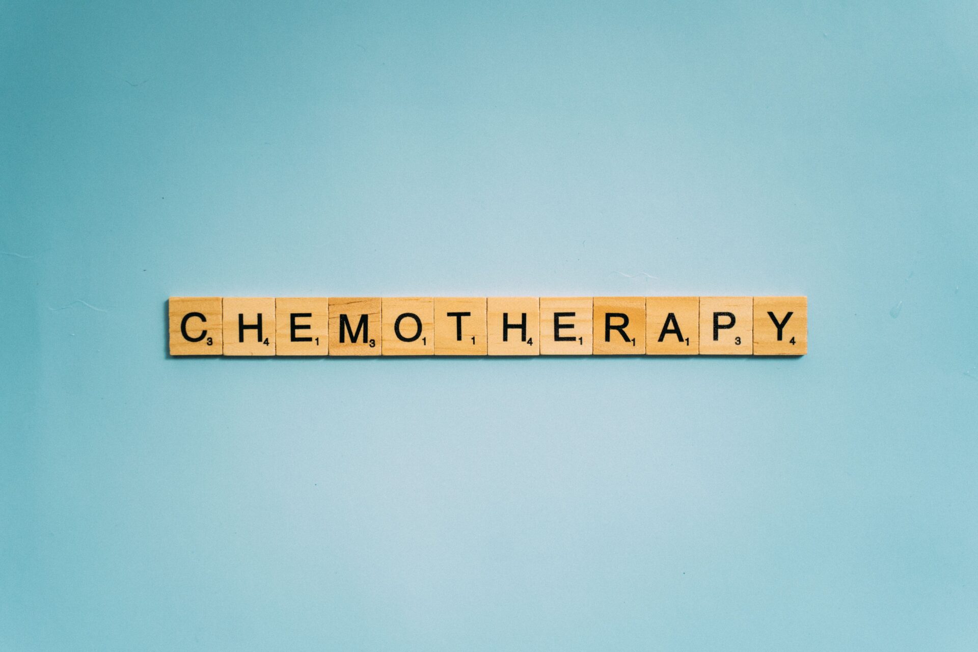Chemotherapy written in letter tiles